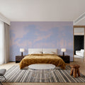 Mediterranean Pine Landscape, Periwinkle Mural Wallpaper - room preview 06