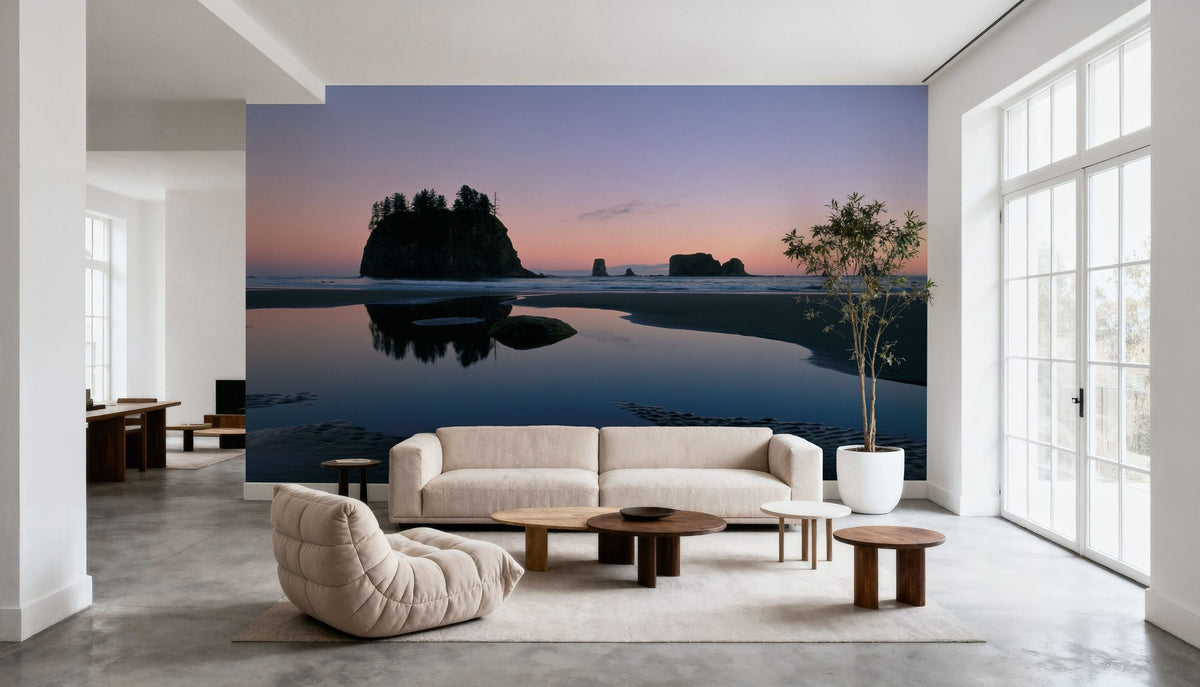 Tidal Pool Sunsets Mural Wallpaper - room preview 06