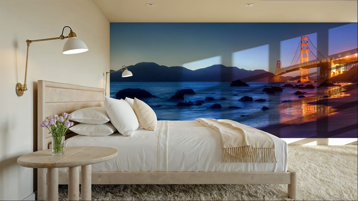 Golden Gate Bridge From Marshall Beach Pt. III Mural Wallpaper - room preview 06