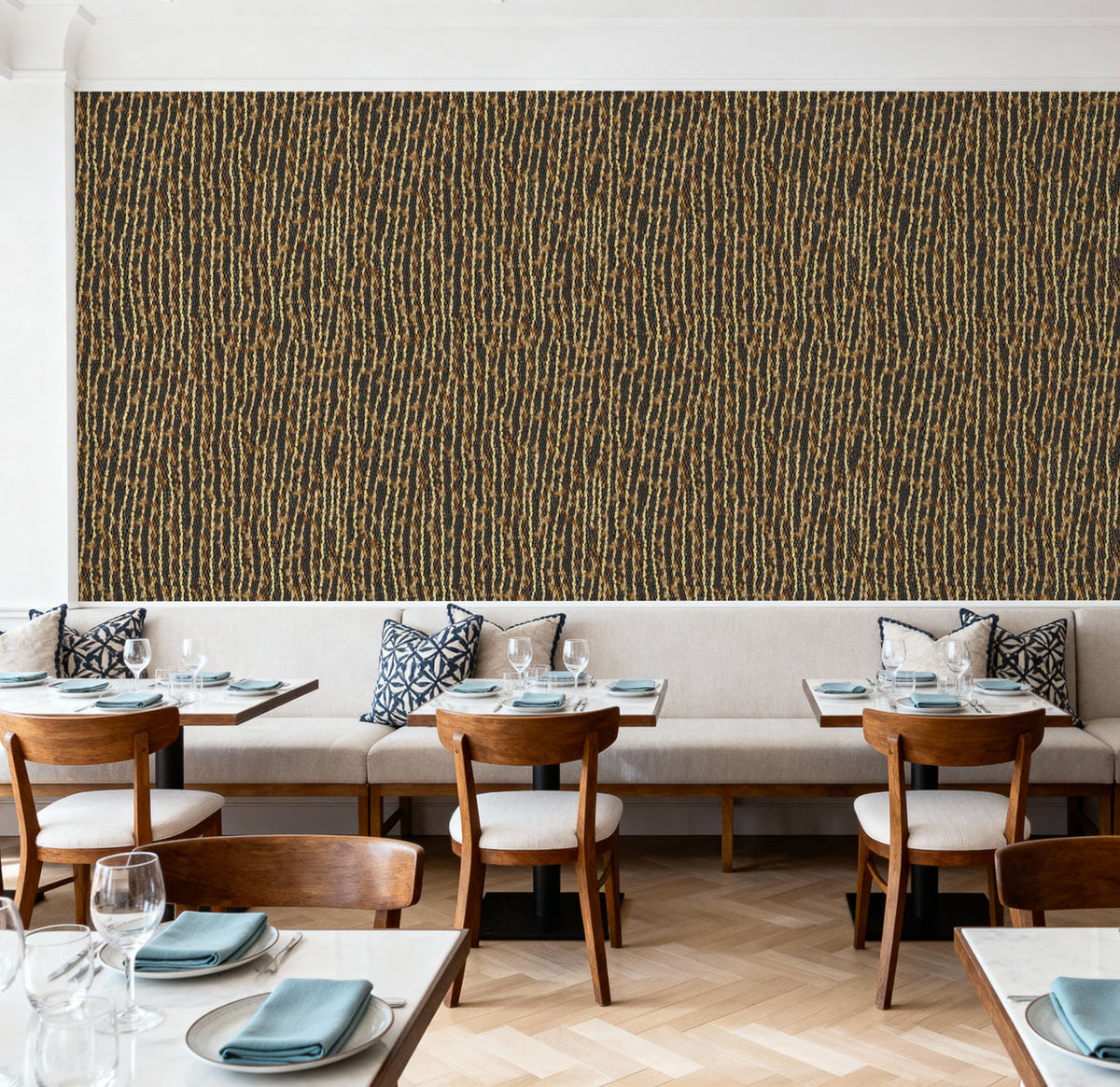 Striped Snake Skin Mural Wallpaper - room preview 06