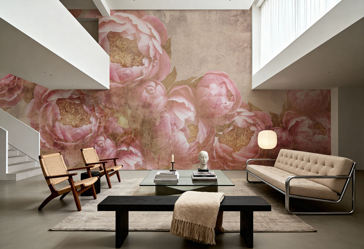 Peonies of Love Mural Wallpaper - room preview 06