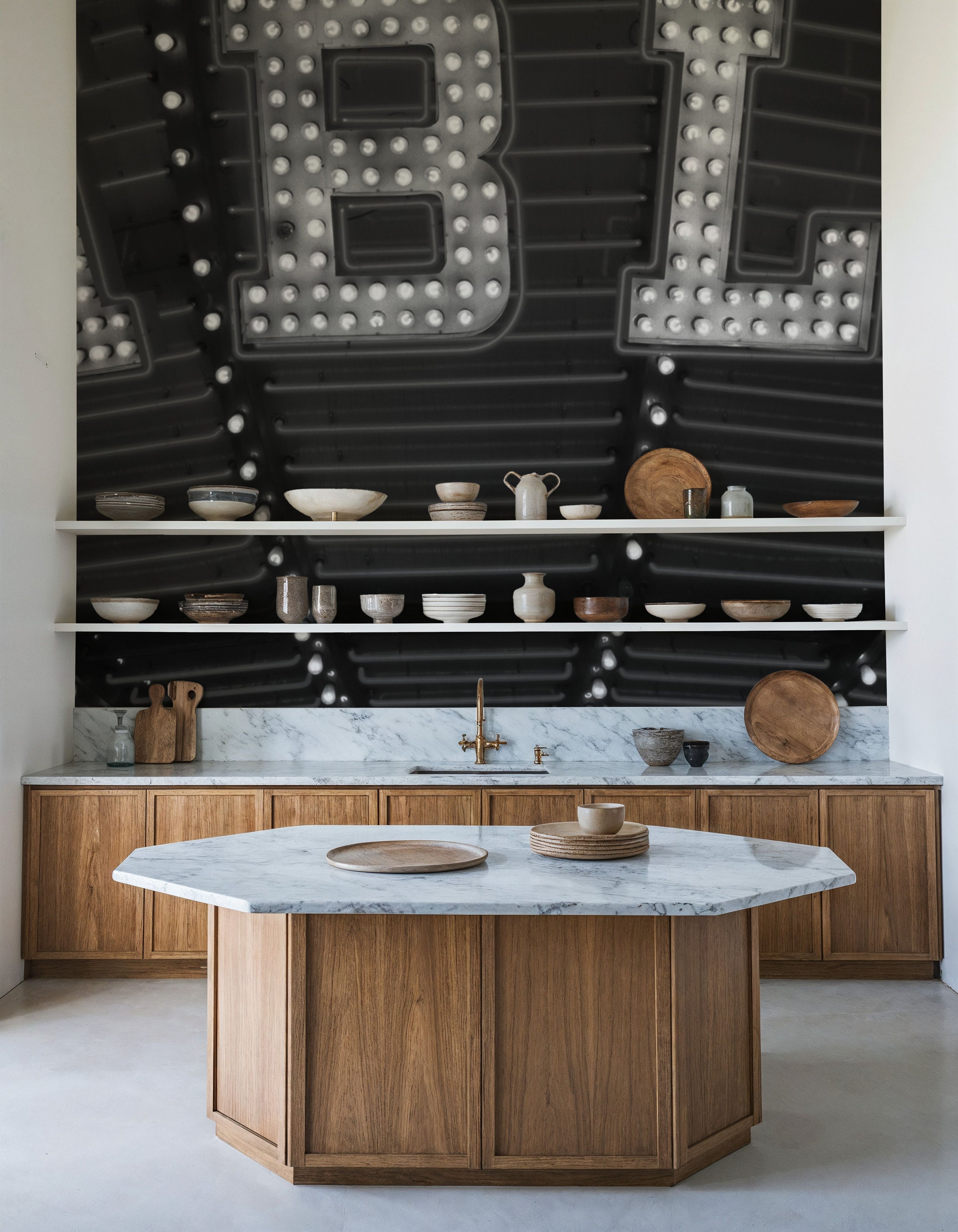Vintage Vegas Lights Mural Wallpaper