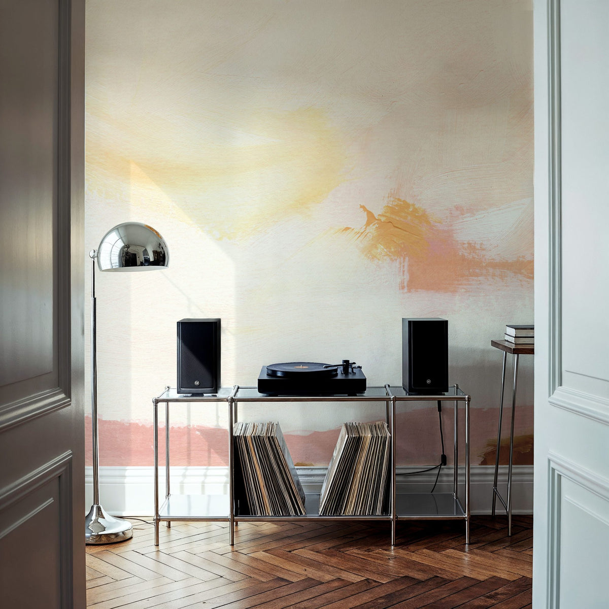 Sky Reflection Neutral Mural Wallpaper - room preview 06