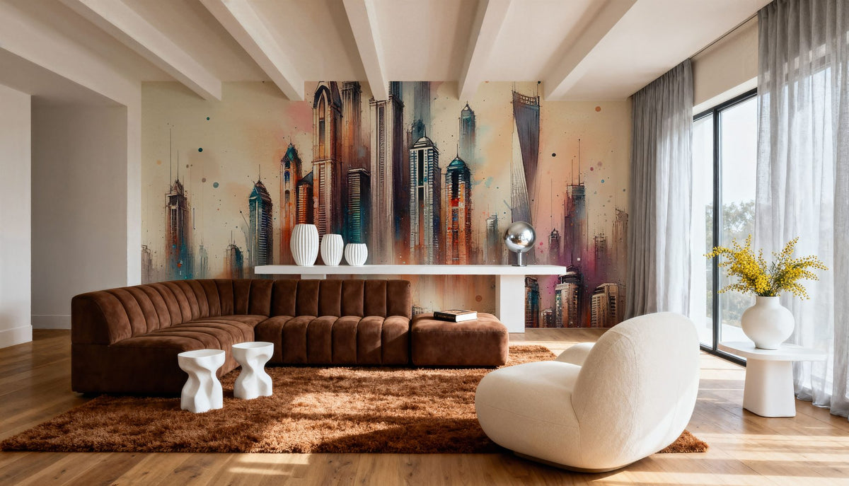 Dubai's Dreamlike Horizon Mural Wallpaper - room preview 06
