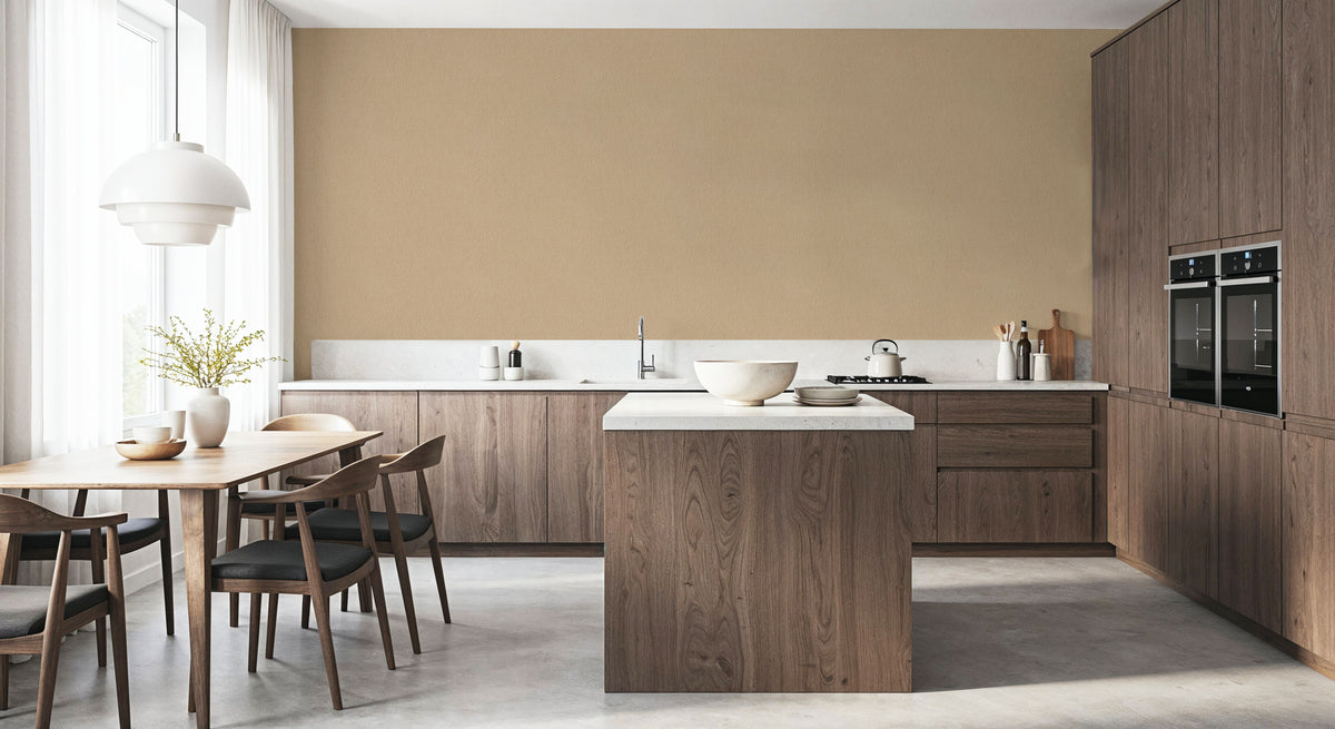 Faux Sand Stucco Finish, Beige Mural Wallpaper - room preview 06