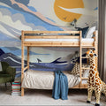 Coastal Apricity, Blue Mural Wallpaper - room preview 06