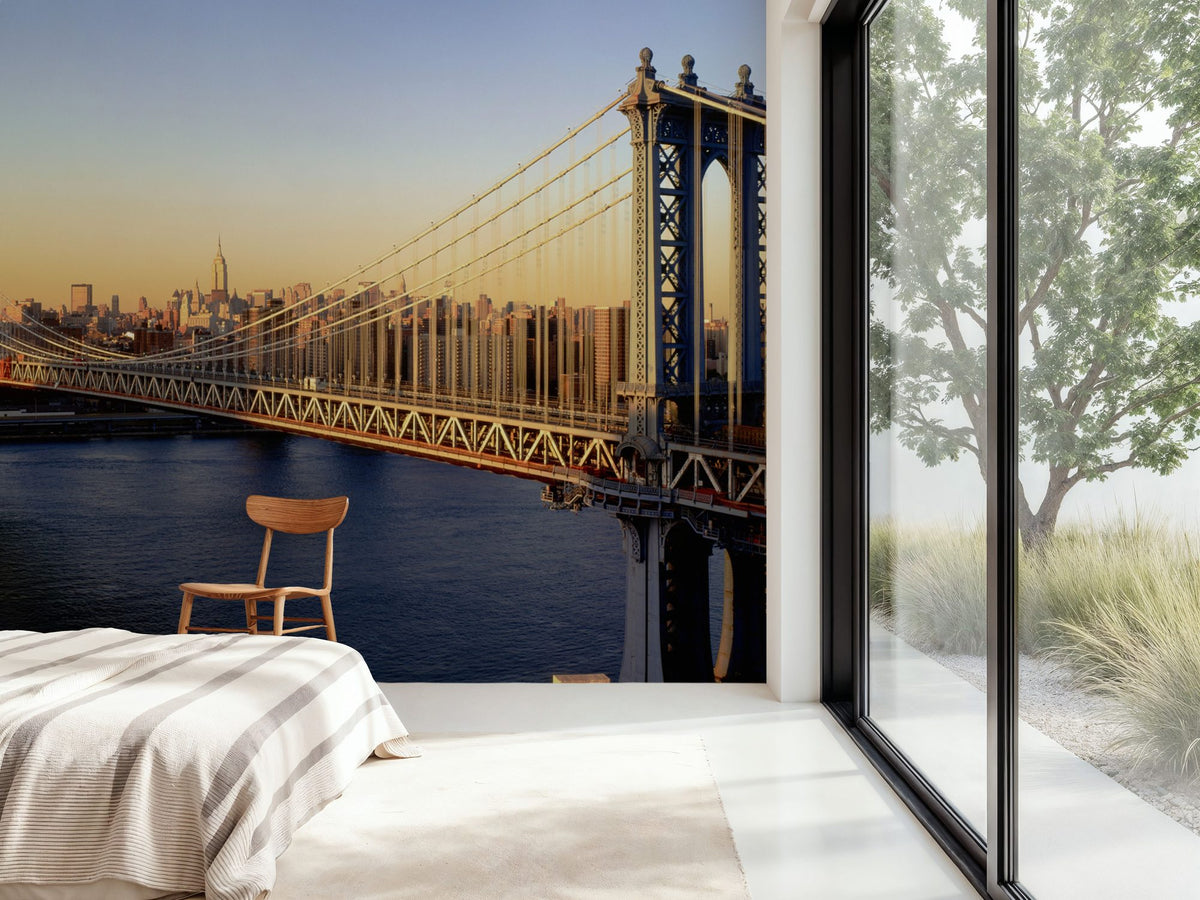 Golden Bridge Horizon Mural Wallpaper - room preview 06