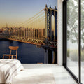 Golden Bridge Horizon Mural Wallpaper - room preview 06