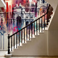 Watercolor Skyline Madrid Mural Wallpaper - room preview 06
