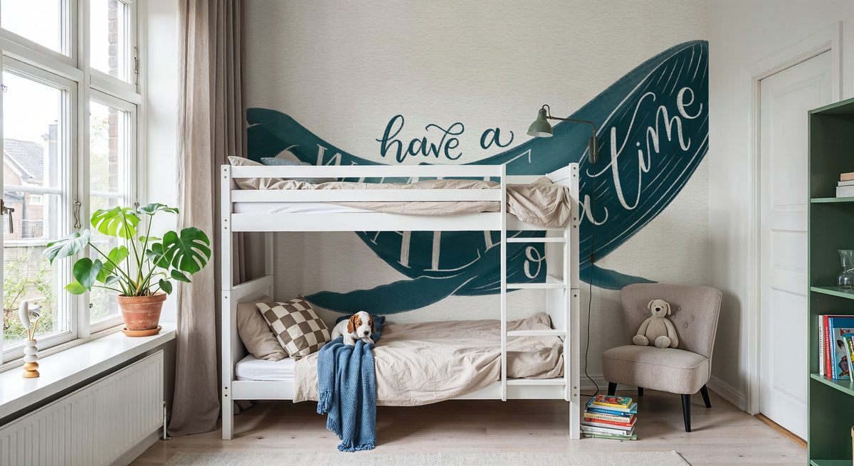 Whale of a Time Mural Wallpaper - room preview 06