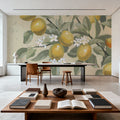 Lemon Branch Neutral Mural Wallpaper - room preview 06