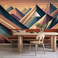 Serenity Mountain Vista in Art Deco Mural Wallpaper - room preview 06