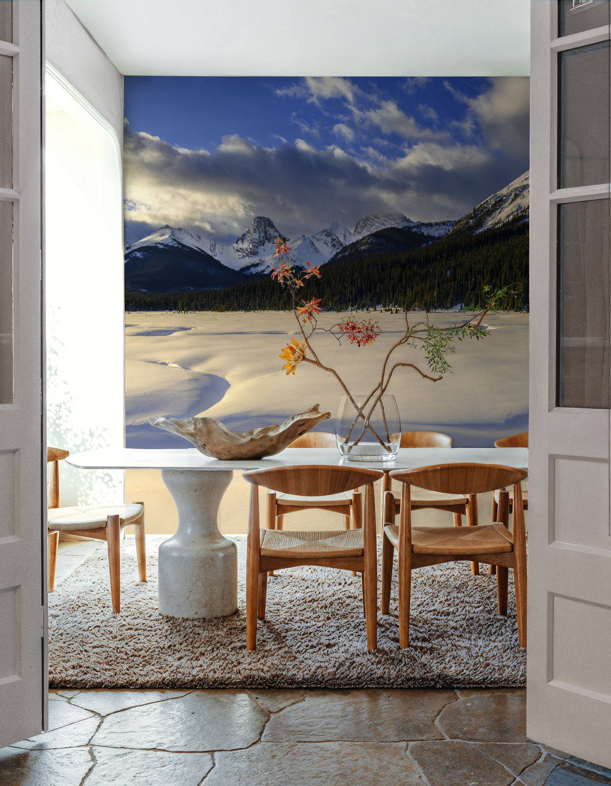 Snow Meadow Mural Wallpaper - room preview 06