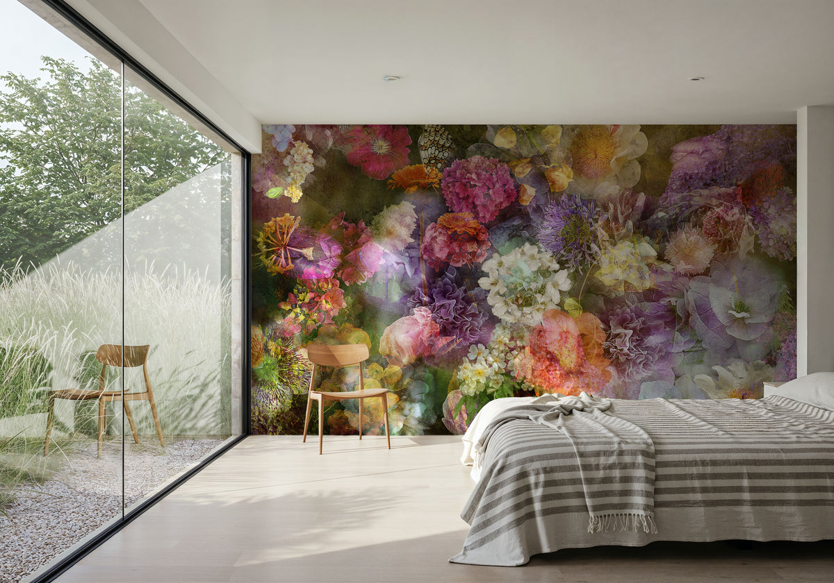 Floral Tapestry Mural Wallpaper - room preview 06