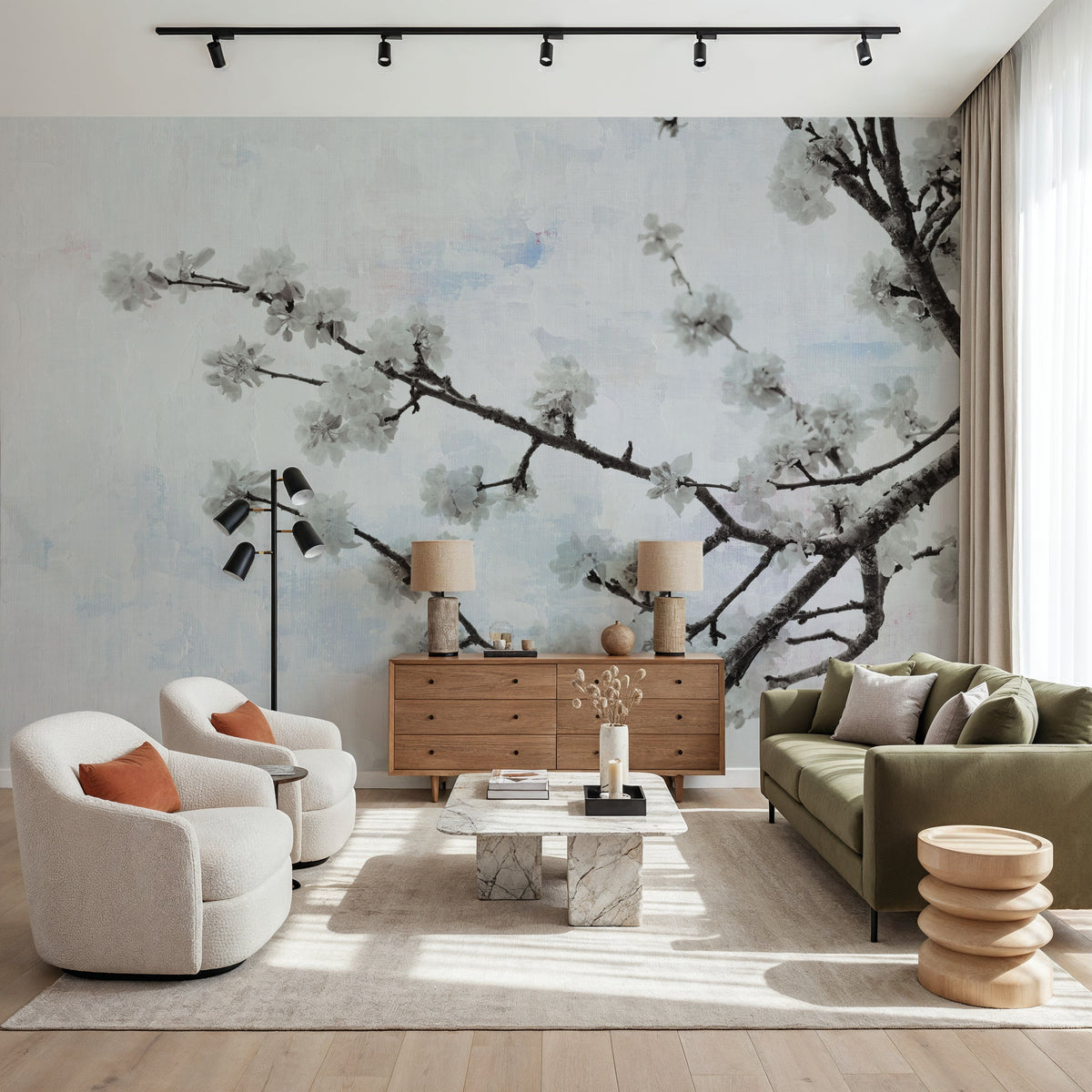 Swiss Blossom Mural Wallpaper - room preview 06