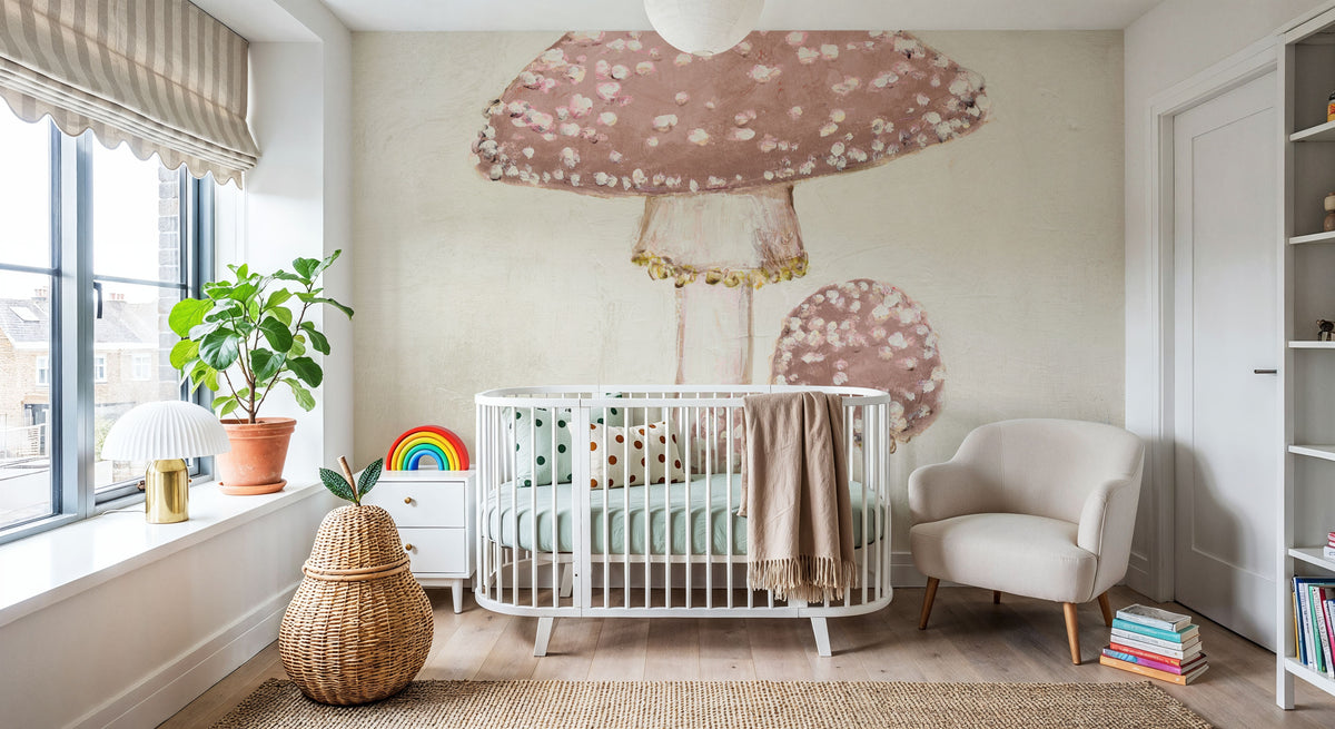 Woodland Mushroom II Honeybloom Mural Wallpaper - room preview 06