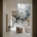 Peony Melody Blue Mural Wallpaper - room preview 06