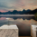 Lake Sunrise Mural Wallpaper - room preview 06