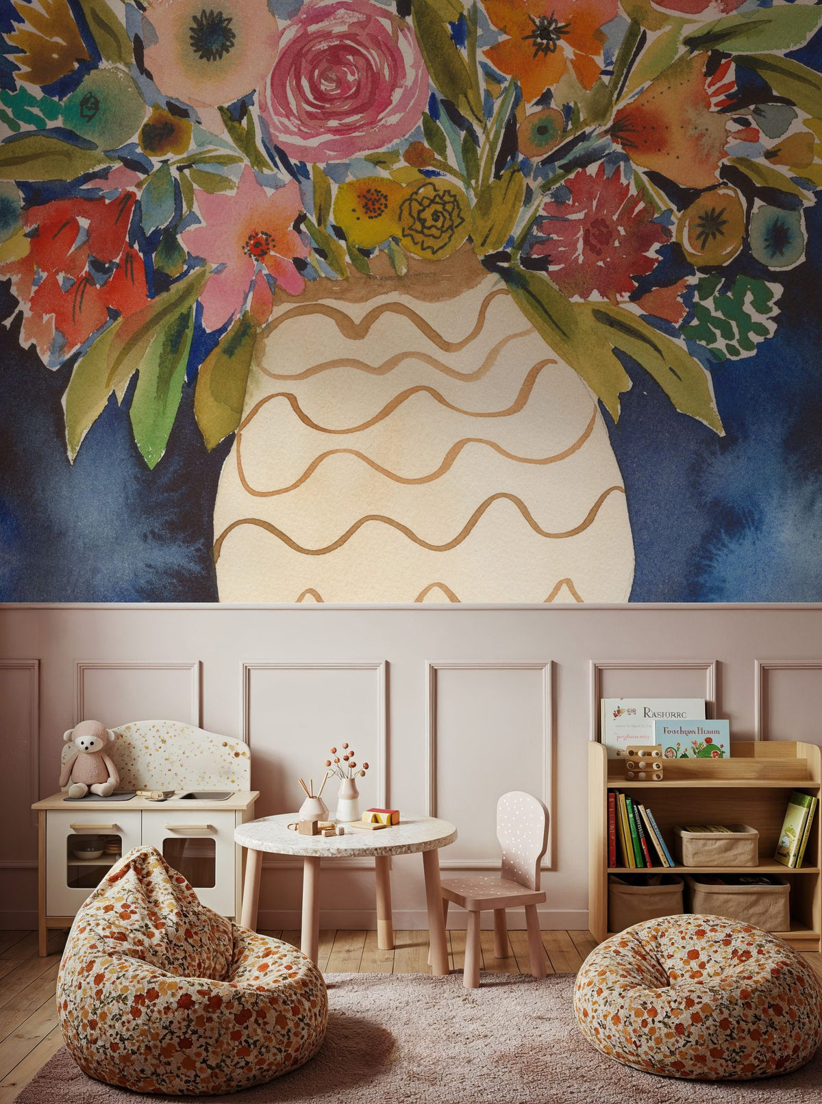 Surprise Florals II Mural Wallpaper - room preview 06
