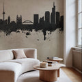 Vilnius Lithuania Skyline Concrete Mural Wallpaper - room preview 06