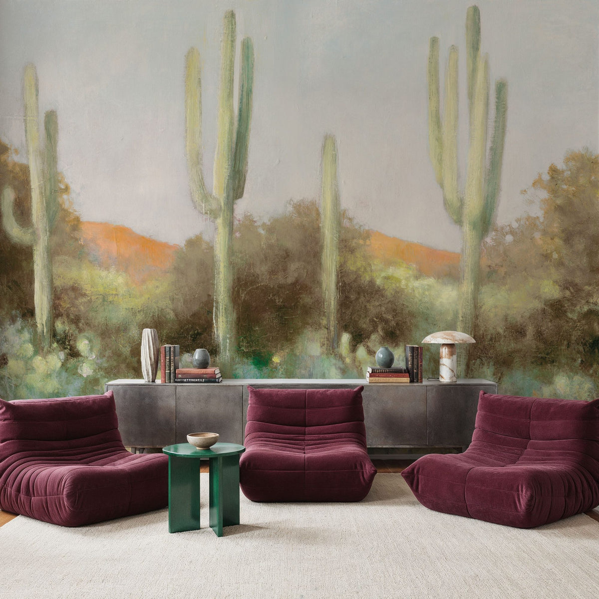 Sunrise Desert III Neutral Mural Wallpaper - room preview 06