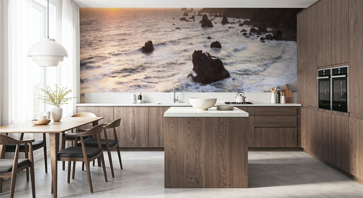 Sonoma Coast Sunset Square Mural Wallpaper - room preview 06