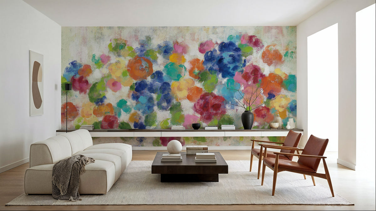 Hydrangea Bouquet I Mural Wallpaper - room preview 06