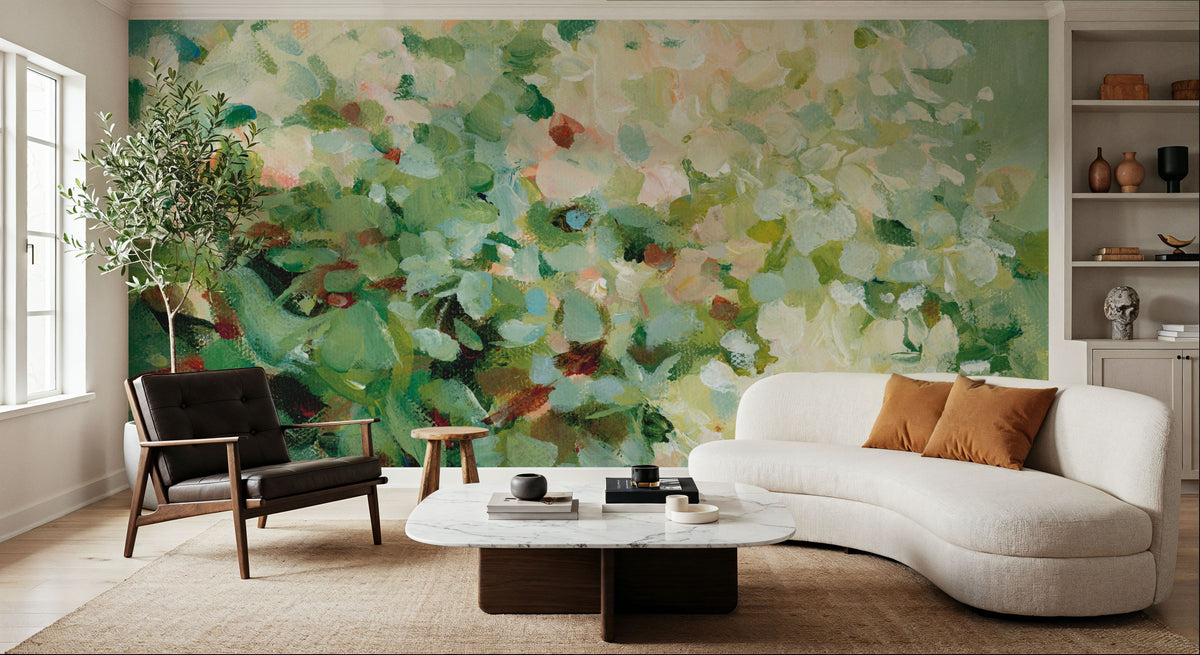 Humble Hydrangea Mural Wallpaper - room preview 06