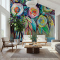 Popping Flowers Mural Wallpaper - room preview 06