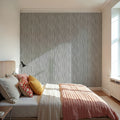 Swaying Lines, Gray Mural Wallpaper - room preview 06