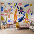 Fun Doodle Florals Mural Wallpaper - room preview 06