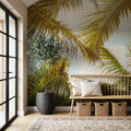 Looking Through Palm Leaves Mural Wallpaper - room preview 06