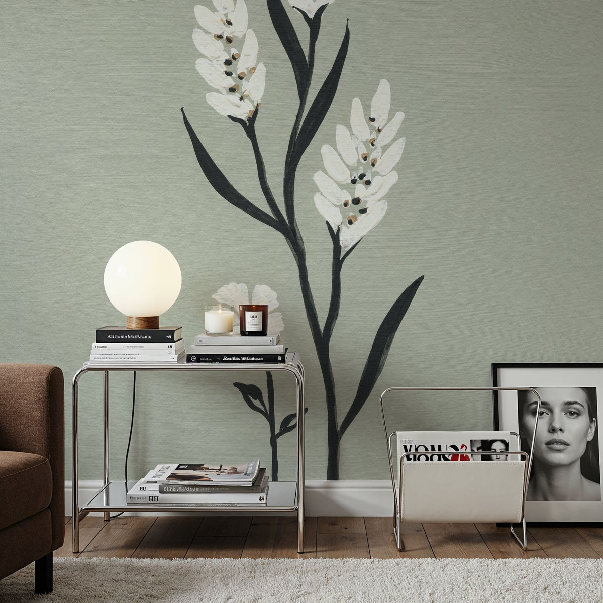 Petite Floral III Mural Wallpaper - room preview 06