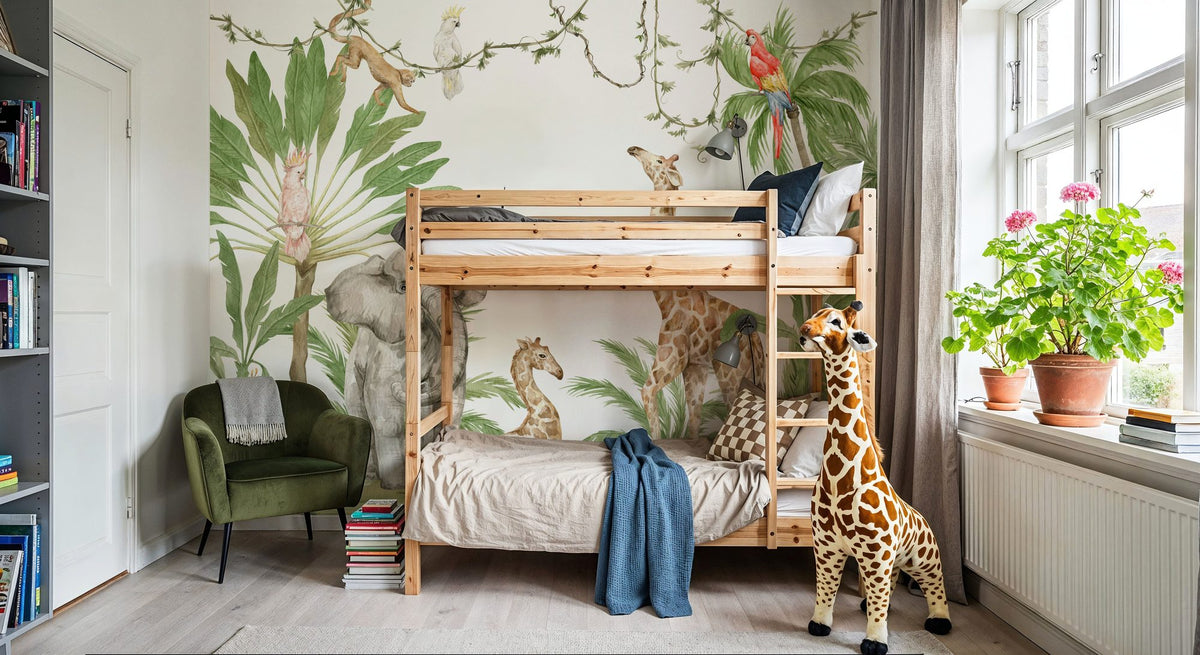 Jungle Friends Mural Wallpaper - room preview 06