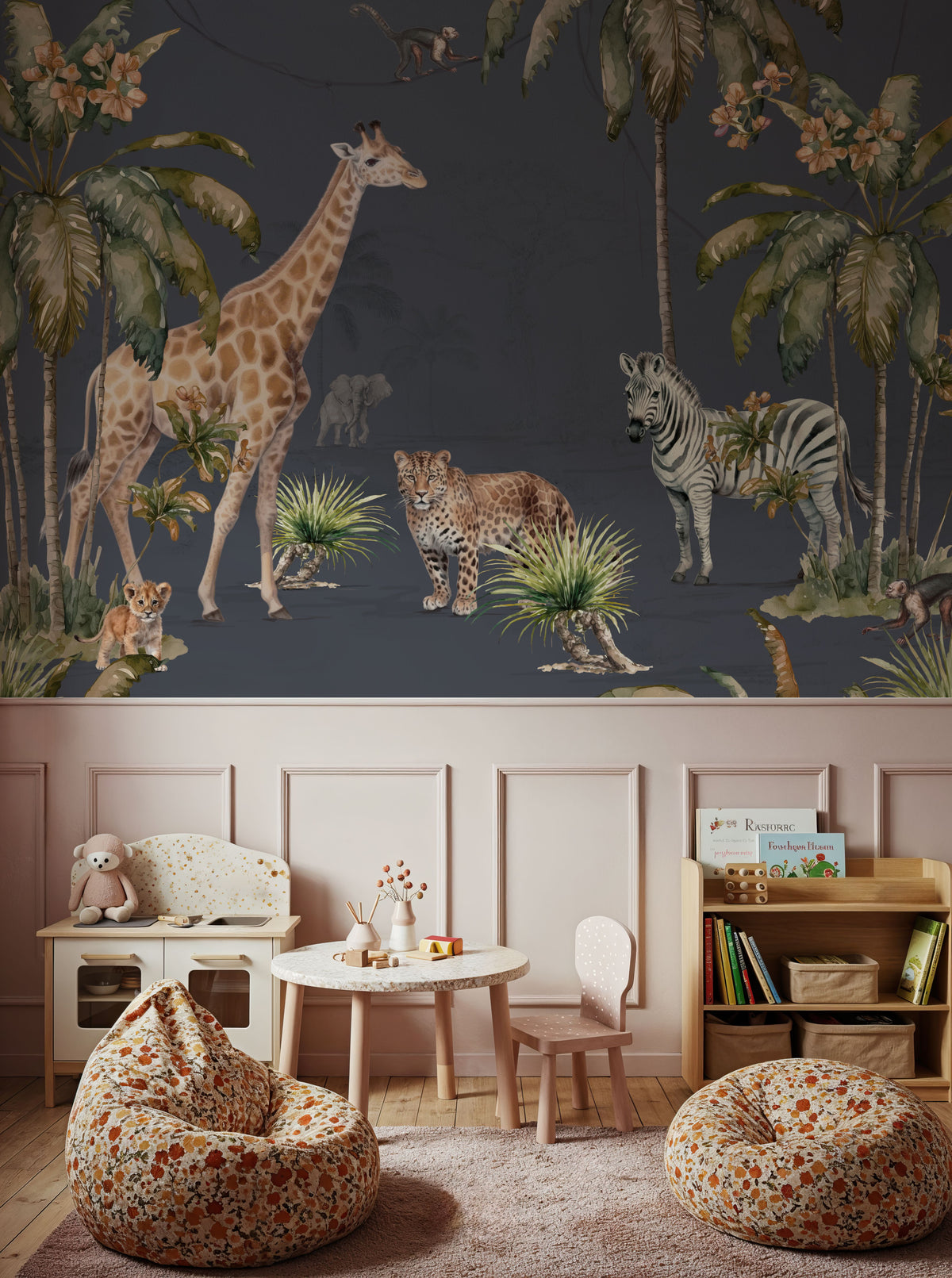 Whimsical Wildlife Pidgeon Mural Wallpaper - room preview 06
