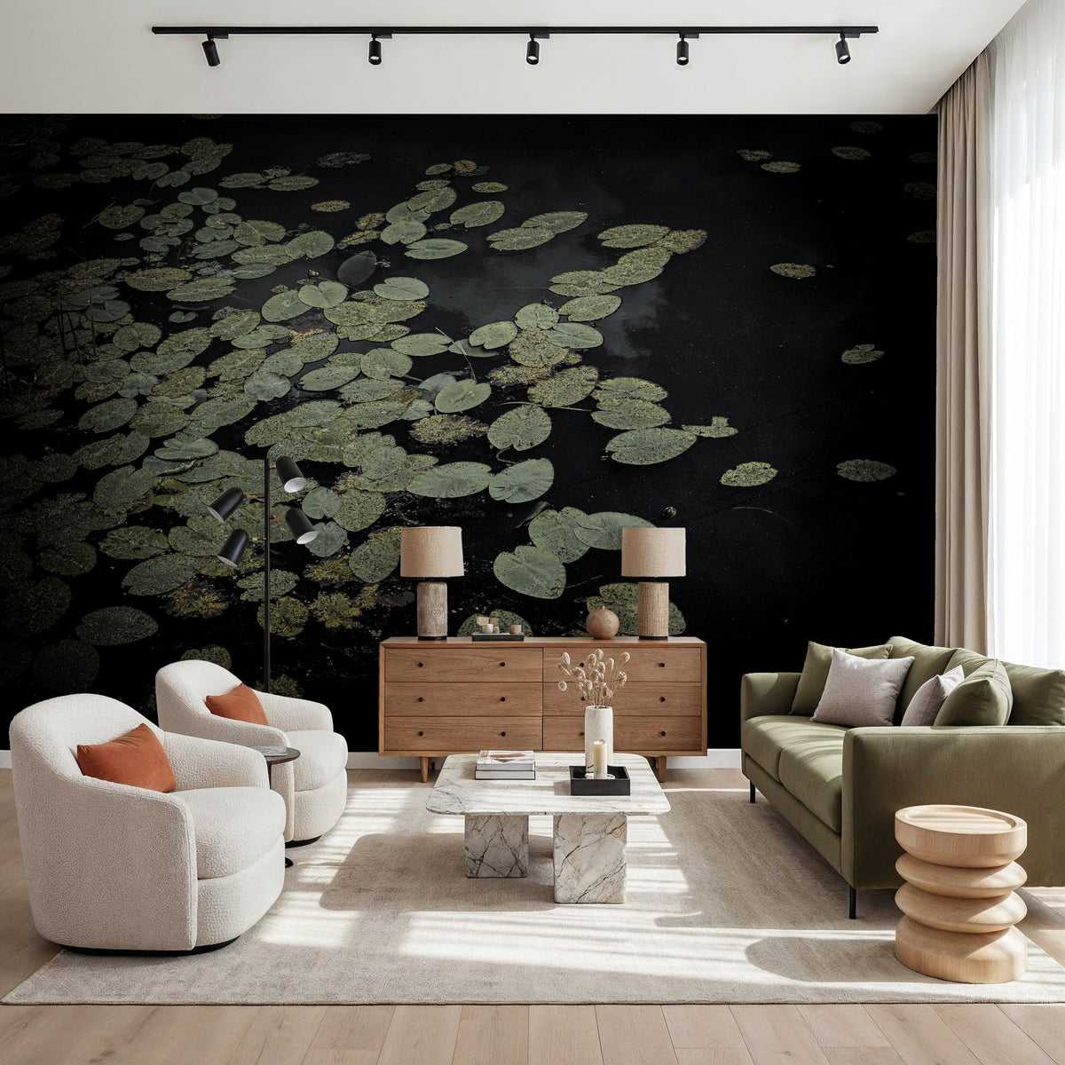 The Leaf and the Depth Mural Wallpaper - room preview 06