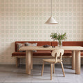 Zelij Flower Squares Mural Wallpaper - room preview 06