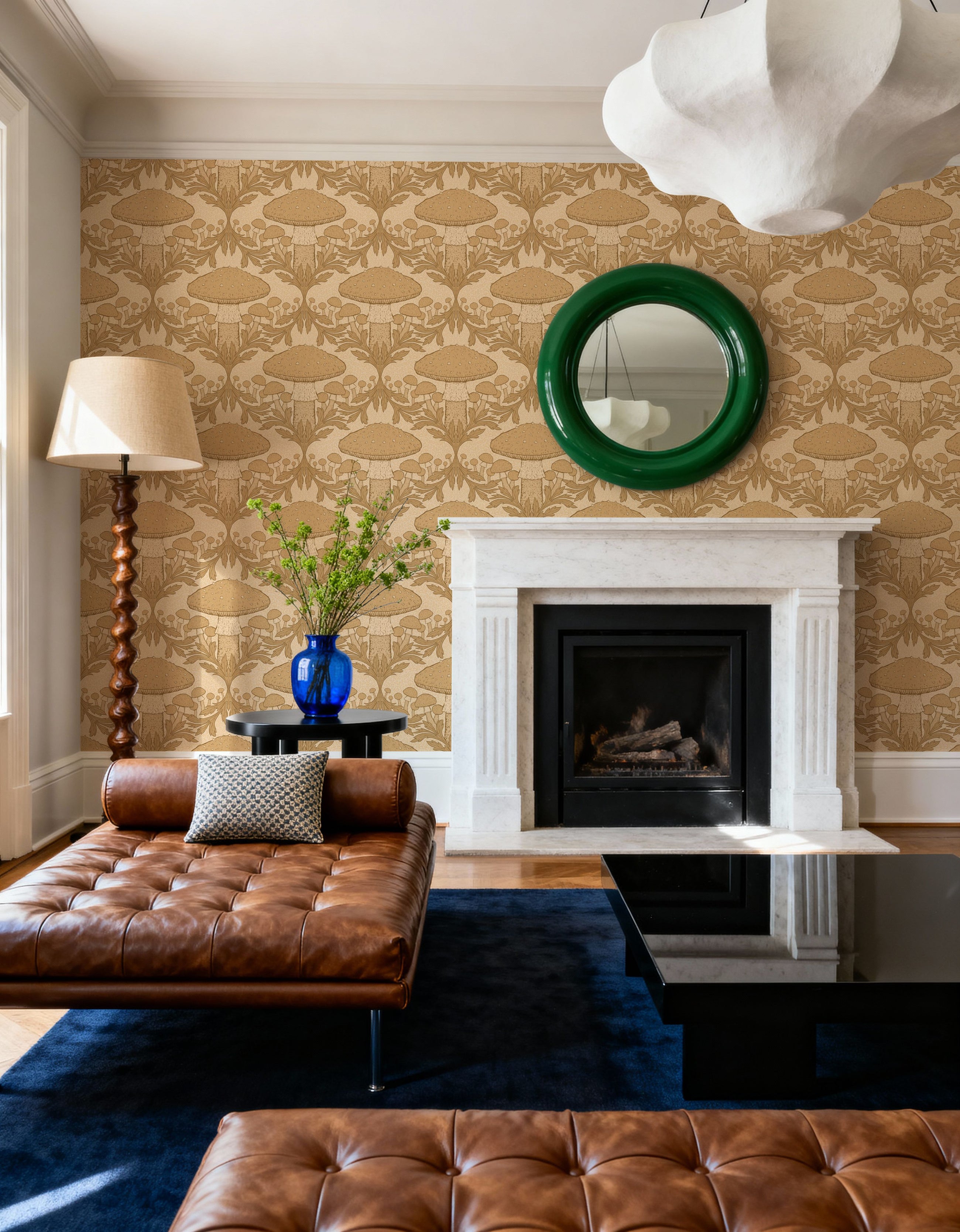 Heritage Toadstool, Beige Mural Wallpaper