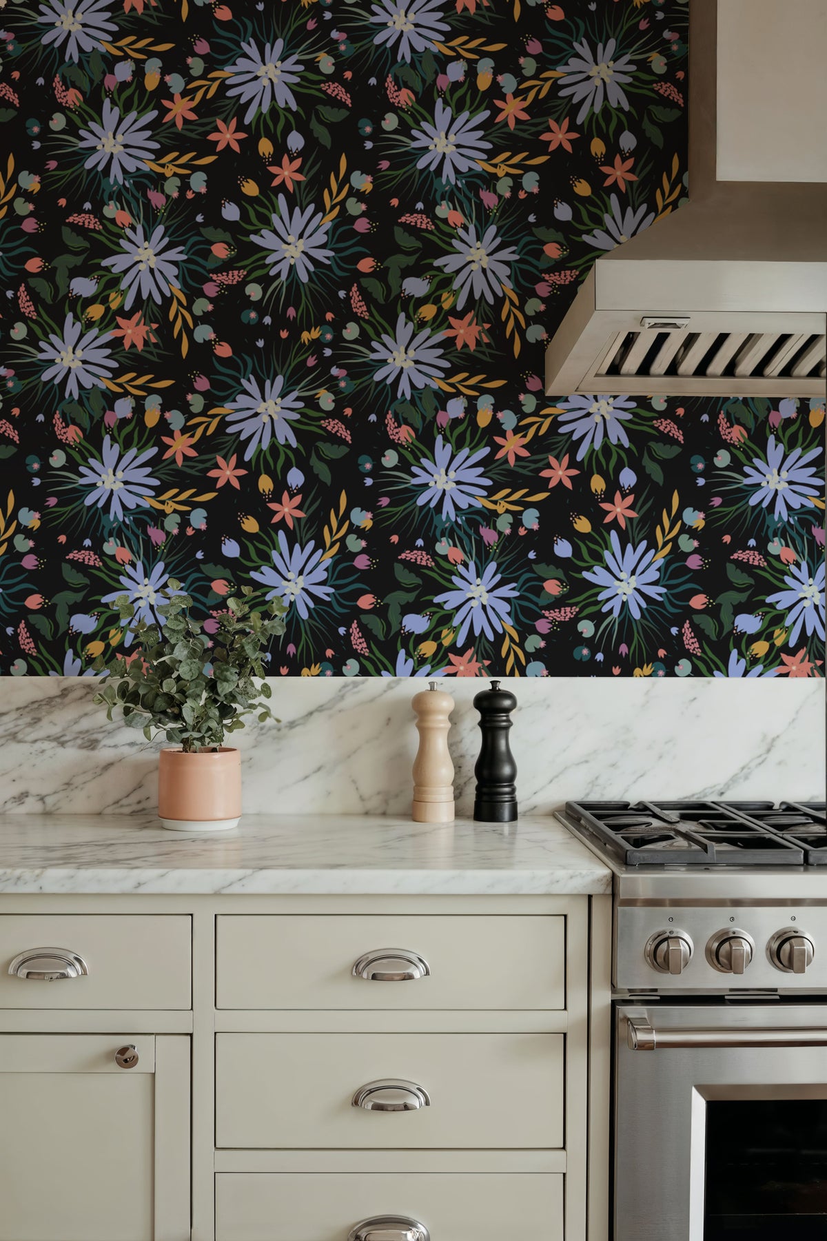 Floral Fireworks Mural Wallpaper - room preview 06