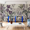 The Tenderness of Orchids, Purple Mural Wallpaper - room preview 06