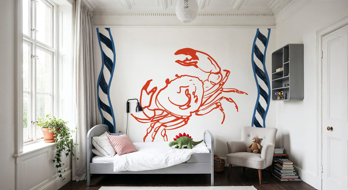 Sea Doodles IV Mural Wallpaper - room preview 06