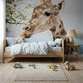 Giraffe Portrait II Mural Wallpaper - room preview 06