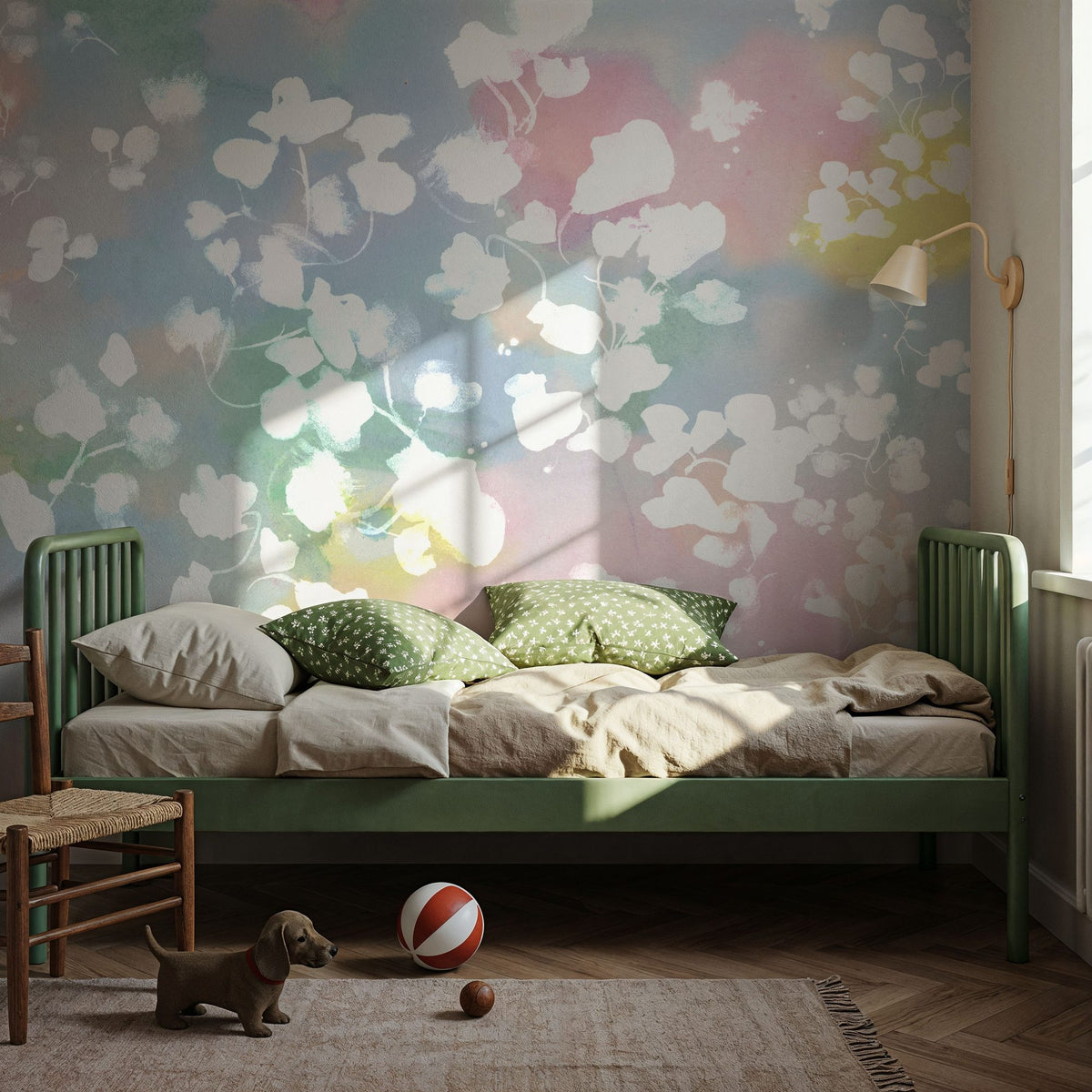 Enigma Leaves Mural Wallpaper - room preview 06