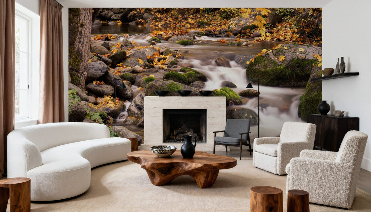 Autumn Creek Serenity Mural Wallpaper - room preview 06