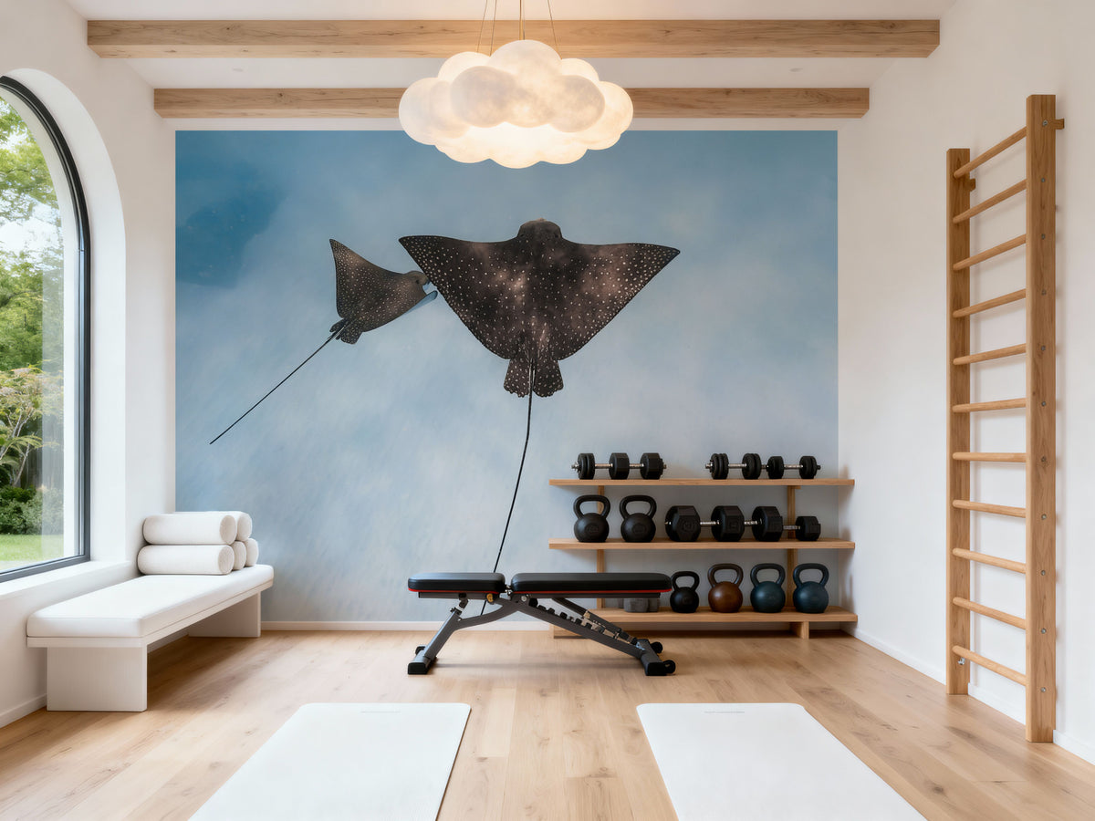 Eagle Ray Duo Mural Wallpaper - room preview 06
