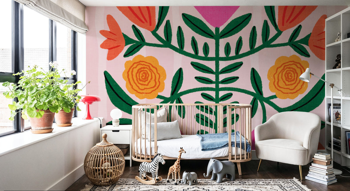 Modern Botanical IV Mural Wallpaper - room preview 06