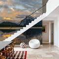 Clouds Above Mount Rundle Mural Wallpaper - room preview 06