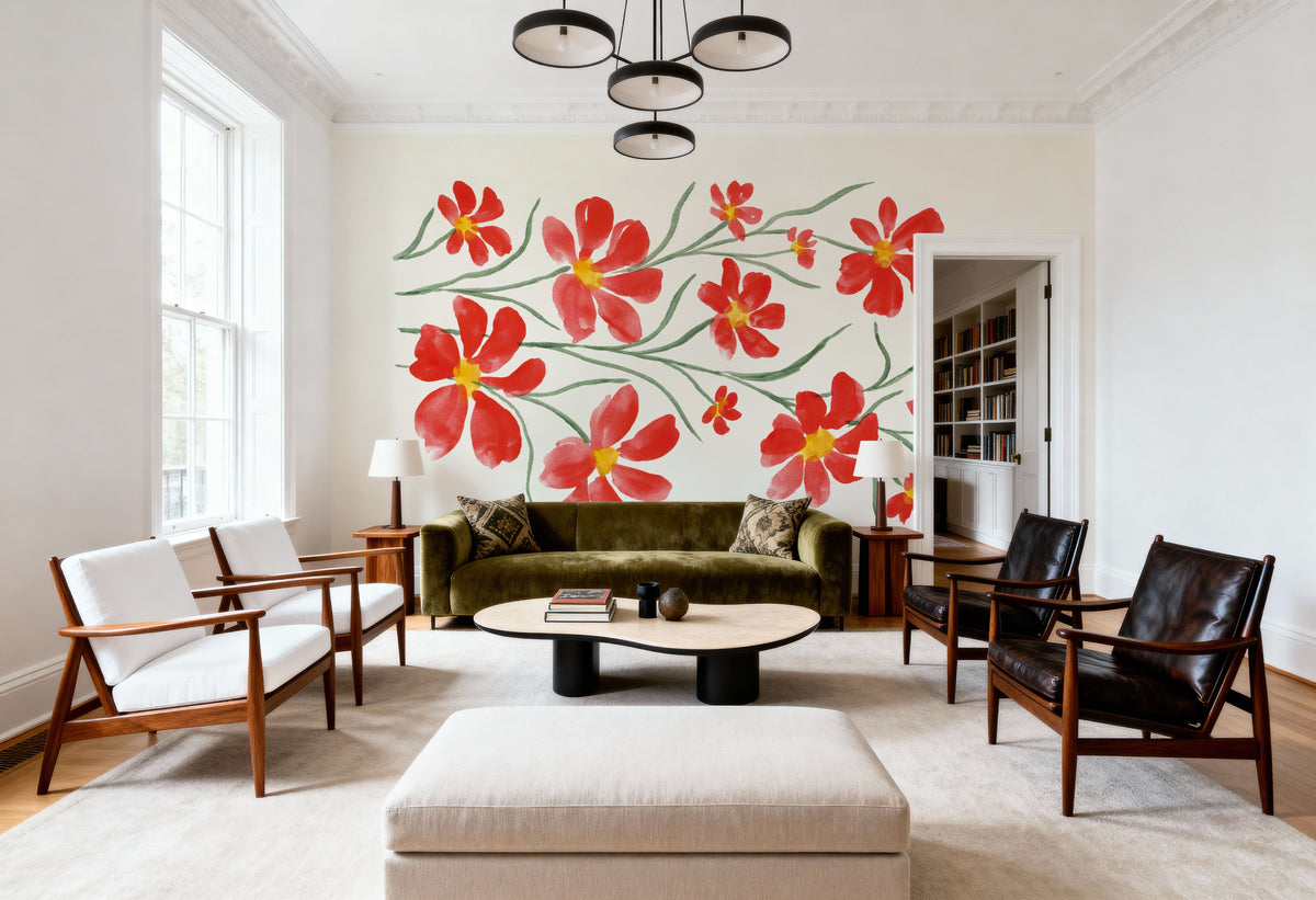 Pretty Blooms IV Mural Wallpaper - room preview 06