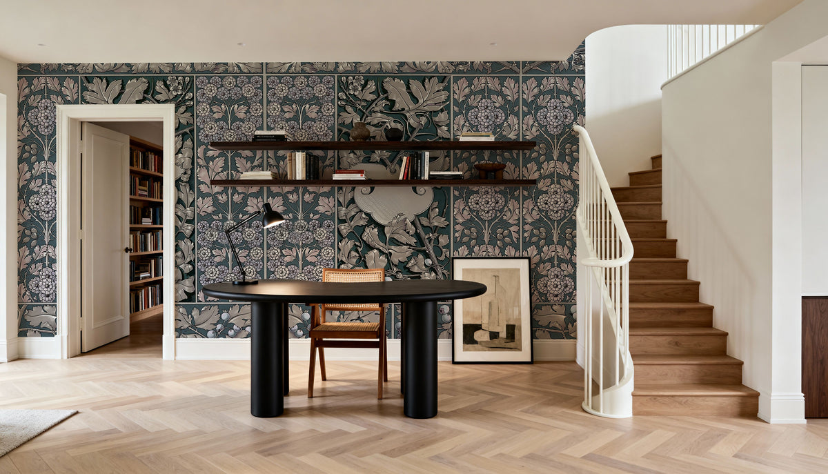 Flowers and Berries Mural Wallpaper - Neutral Tone - room preview 06