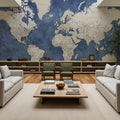 World Map Cities - Sabeen Mural Wallpaper - room preview 06